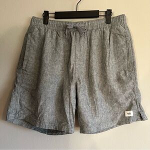 Katin Gray Linen Blend Men Shorts Size Large